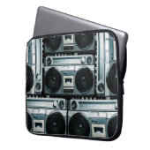 Retro-Radio Boombox Laptopschutzhülle (Vorderseite Links)