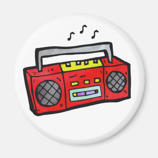 Retro Radio Boombox Magnet (Vorne)