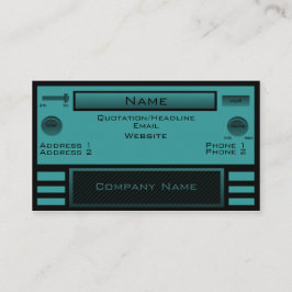 Retro Radio Business Card, Aquamarin Visitenkarte
