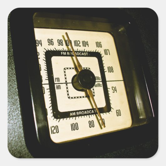 Retro Radio Dial 02 Aufkleber (Vorderseite)