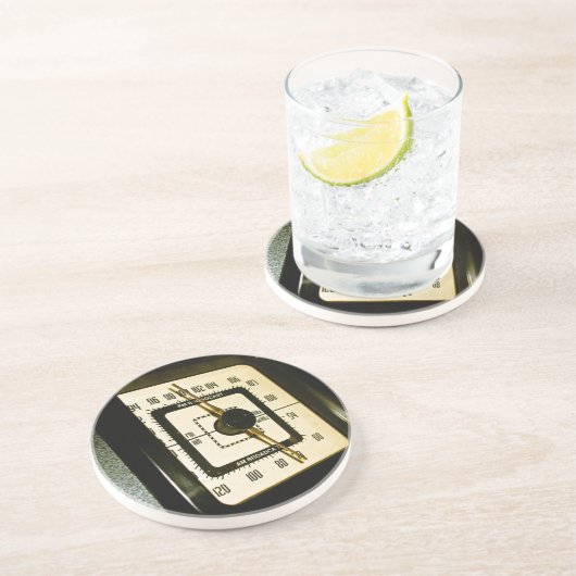 Retro Radio Dial 02 Untersetzer (Seite)