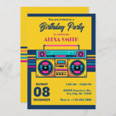 Retro-Radio Einladung (Vorne/Hinten)