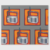 Retro-Radio Geschenkpapier (Flach)