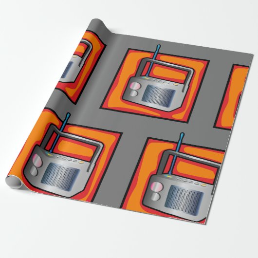Retro-Radio Geschenkpapier (Ungerollt)