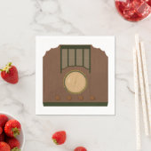 Retro Radio Paper Napkins aus Holz Serviette (Beispiel)