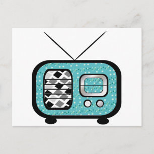 Retro-Radio Postkarte