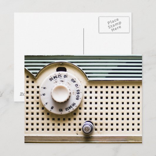 Retro Radio Postkarte (Vorne/Hinten)