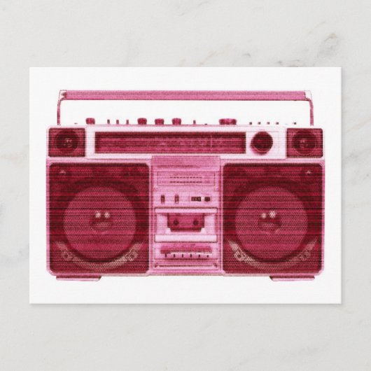 Retro-Radio-Postkarte Postkarte (Vorderseite)