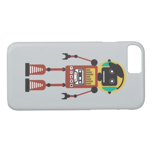 Retro Radio Robot Case-Mate iPhone Hülle (Rückseite (Horizontal))