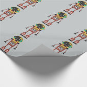 Retro Radio Robot Geschenkpapier (Ecke)