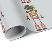 Retro Radio Robot Geschenkpapier (Rolleneckpunkt)
