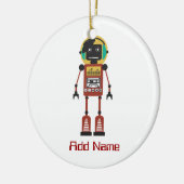 Retro Radio Robot Keramik Ornament (Links)