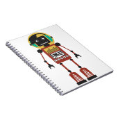 Retro Radio Robot Notizblock (Rechte Seite)