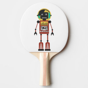 Retro Radio Robot Tischtennis Schläger