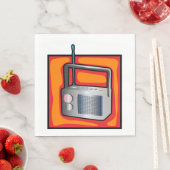 Retro-Radio Serviette (Beispiel)