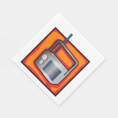 Retro-Radio Serviette (Ecke)