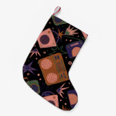 Retro-Radios, Bandrekorder-Muster. Kleiner Weihnachtsstrumpf (Vorderansicht (hängend))