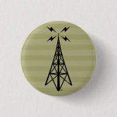 Retro Radioturm Button (Vorderseite)