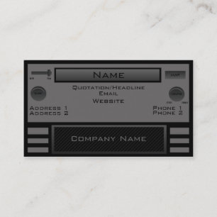 Retro RadioVisitenkarte, grau Visitenkarte
