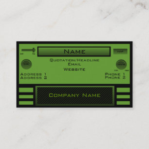Retro RadioVisitenkarte, grün Visitenkarte