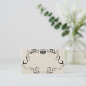 Retro Rahmen Visitenkarte (Stehend Vorderseite)