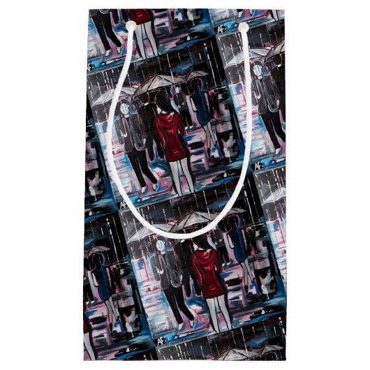 Retro Rain Painting by Alfred Fox Kleine Geschenktüte (Vorderseite)