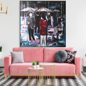 Retro Rain Painting by Alfred Fox Leinwanddruck (Insitu (Wohnzimmer))