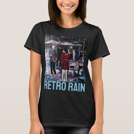 Retro Rain Painting by Alfred Fox T-Shirt (Vorderseite)