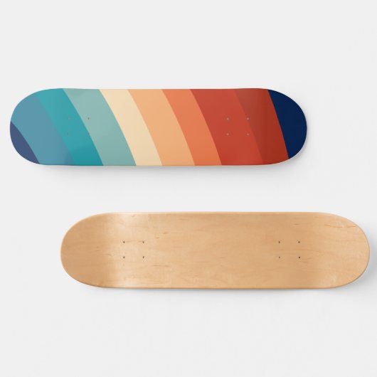 Retro Rainbow #1 #minimal #decor #art Skateboard (Horizontal)