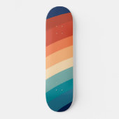 Retro Rainbow #1 #minimal #decor #art Skateboard (Vorderseite)