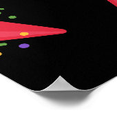 Retro Rainbow 2026 Party Poppers Celebrate Fun Poster (Ecke)