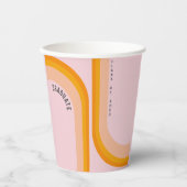 Retro Rainbow Arch Abschluss Pappbecher (Vorderseite)