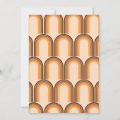 Retro Rainbow Arched Foto Boho 70er Groovy Trendy Save The Date (Rückseite)