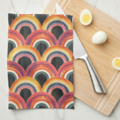 Retro Rainbow Arches Küchentücher (Viertel Falte)