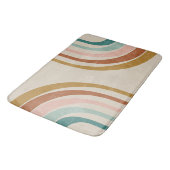 Retro Rainbow Bath Mat Badematte (Schrägansicht)