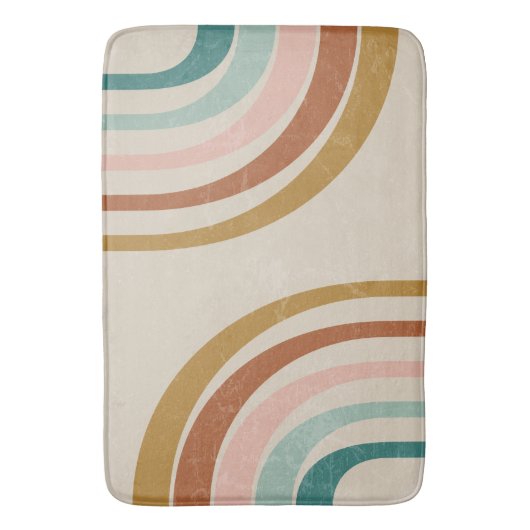Retro Rainbow Bath Mat Badematte (Vorderseite Vertikal)