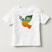 Retro Rainbow Be Peace Dove Toddler Tshirt (Vorderseite)