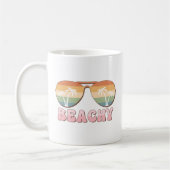 Retro Rainbow Beachy Sonnenbrille mit Palmen Kaffeetasse (Links)