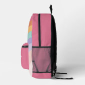 Retro Rainbow Bedruckter Rucksack (Rechts)