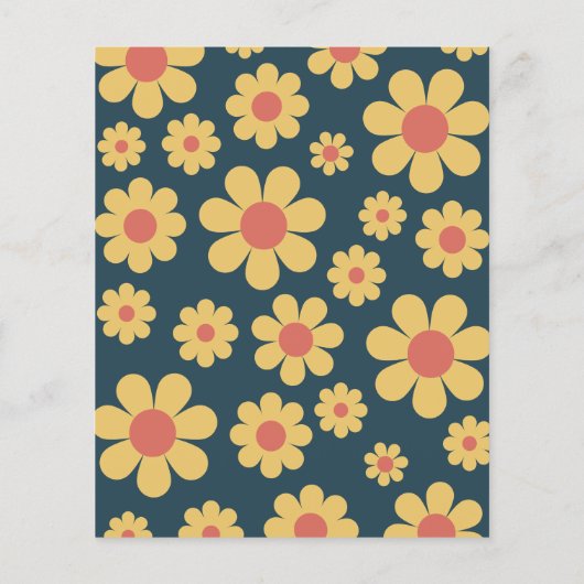 Retro Rainbow Birthday Party Flyer (Hinten)