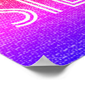 Retro Rainbow Bright Side Happy Motivierend Poster (Ecke)