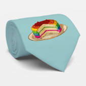 Retro Rainbow Cake Krawatte (Gerollt)