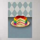 Retro Rainbow Cake Poster (Vorne)