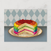 Retro Rainbow Cake Postkarte (Vorderseite)