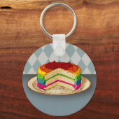 Retro Rainbow Cake Schlüsselanhänger (Vorderseite)