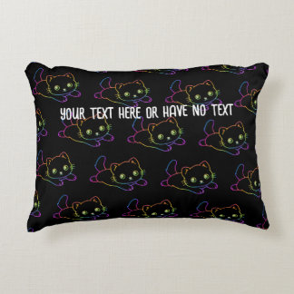 Retro Rainbow Cat Kawaii Animal Magic Kitten Dekokissen