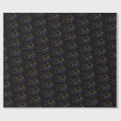 Retro Rainbow Cat Kawaii Animal Magic Kitten Geschenkpapier (Flach)