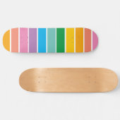 Retro Rainbow Cool Kid Skateboard (Horizontal)