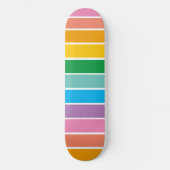 Retro Rainbow Cool Kid Skateboard (Vorderseite)