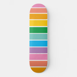Retro Rainbow Cool Kid Skateboard